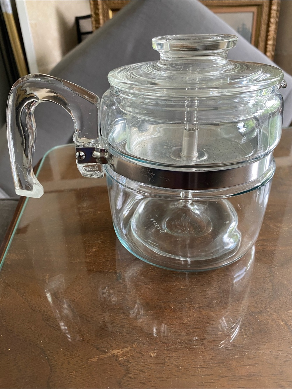 Vintage Pyrex 7754-B 4 Cup Glass Coffee Pot Complete!